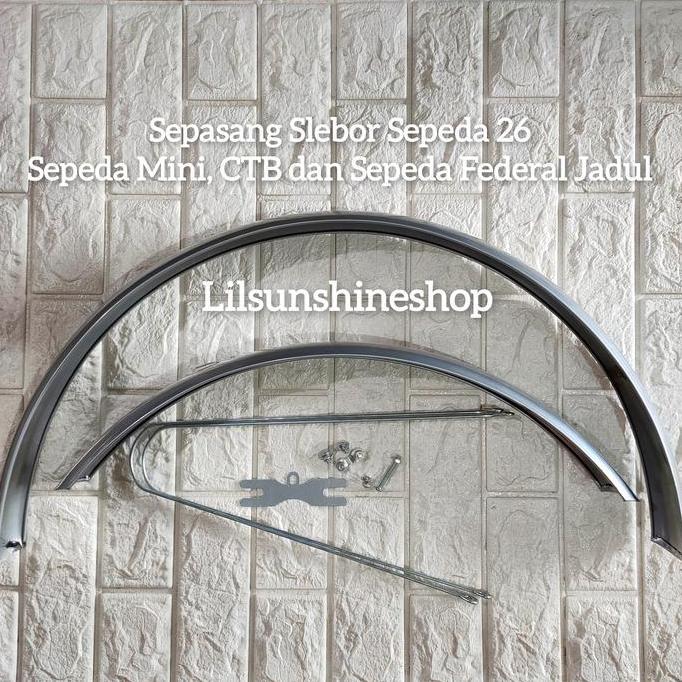 Spakbor Slebor Sepeda 26 Mini CTB MTB Federal Selebor Khusus Rem V-Brake Dan U-Brake