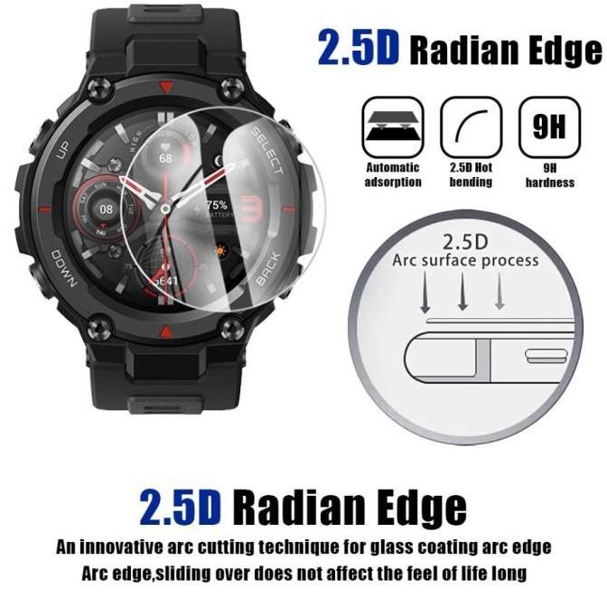 New- Tempered Glass Anti Gores Screen Guard Amazfit T-REX - T-REX PRO TREX