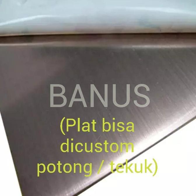 Plat stainless hairline 1 mm / plat stainless HL hairland tebal 1 mm