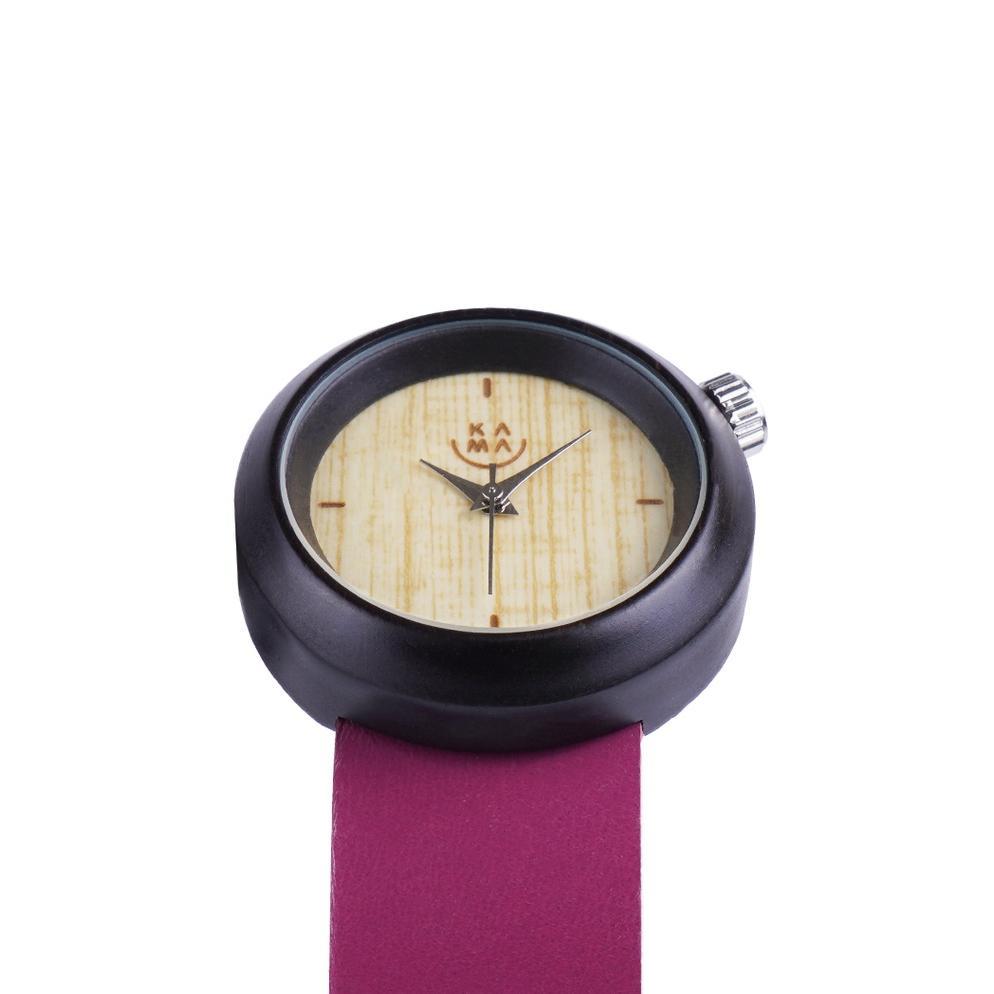 Kama Watch Jam Tangan Kayu Sonokeling Dial Putih Jam Tangan