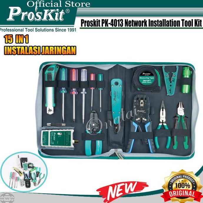 Promo Peralatan Instalasi Jaringan PRO'SKIT PK-4013 15 IN 1 ORIGINAL Diskon