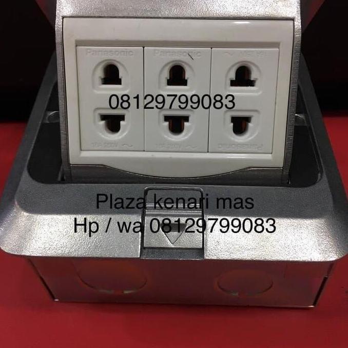 Promo Stop kontak lantai panasonic stop kontak 3 gang floor soket panasonic Diskon