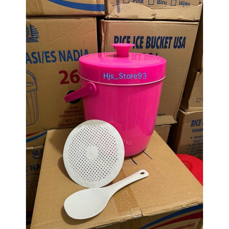 tempat nasi rice bucket 8,5L usa / termos nasi 8.5 Liter / tempat es batu / tempat es cristal tahan 