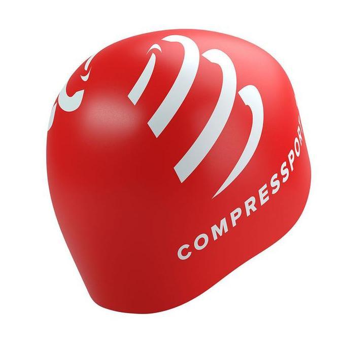 Diskon Compressport Swimming Cap - Red