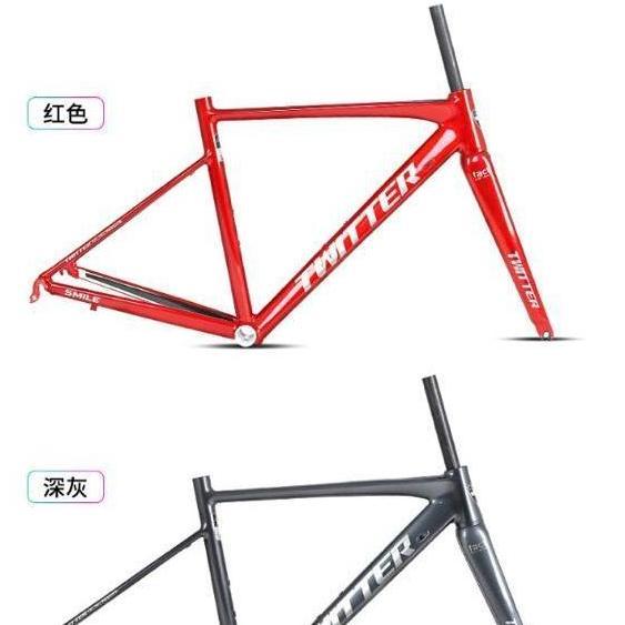 twiteer frame ruodbike(rangka sepeda balap) aloy7005+fork carbon