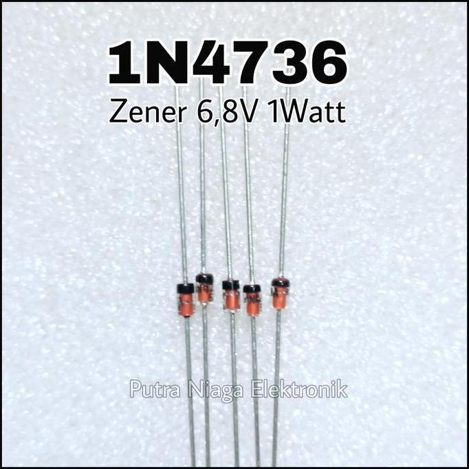 (1) Zener 1N4736 1W 6.8V Dioda IN4736 1Watt 6,8V 6V8 putran1a