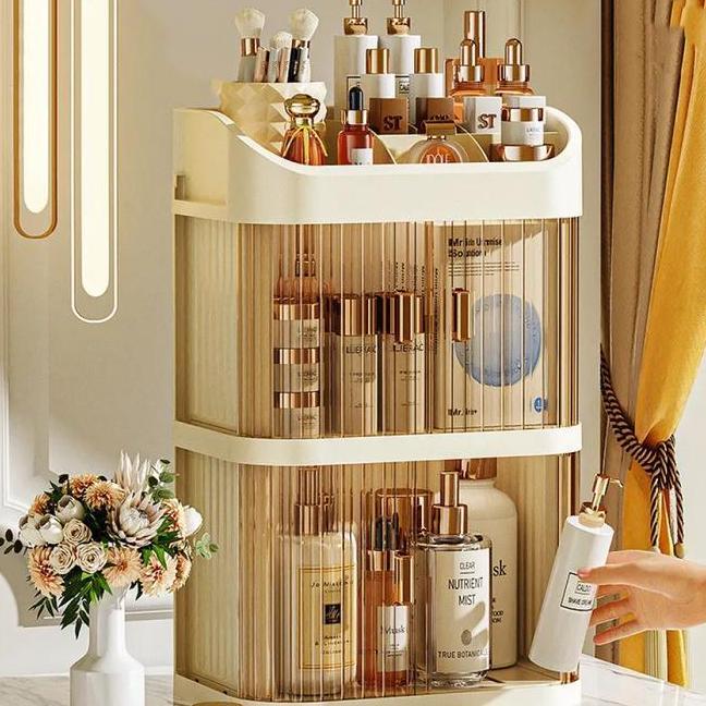 Rak Kosmetik Kotak Make Up Storage Box Organizer 3 Susun