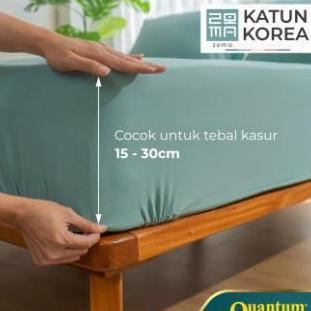 Sprei Katun Korea Zoma by Quantum - Sprei Set Polos Kasur