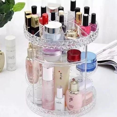 Rak Kosmetik Akrilik  Putar Rak Putar Tempat Make Up Dan Skincare
