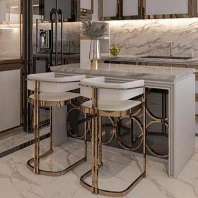 Terlaris Kursi Bar Stainless Gold Custom Kursi Bar Modern
