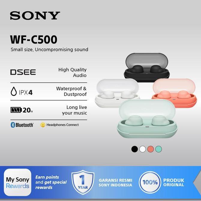 Sony Wf-C500 Truly Wireless Headphones / Wfc500 / Wf C500