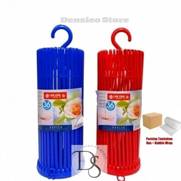 Folding Hanger lion star 30stick 36stick / Gantungan Baju Plastik Lion star / Gantungan Baju Bayi Li