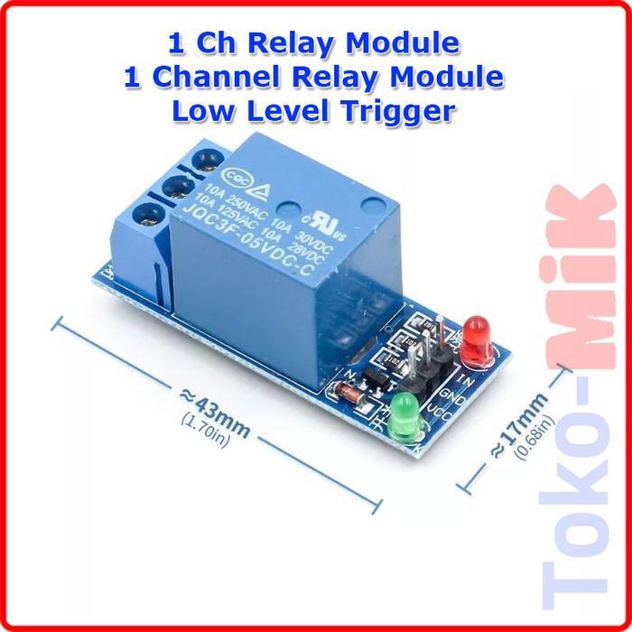 PCB 1 CHANNEL RELAY MODULE MODUL 1 KANAL Modul Relay Low Level Trigger
