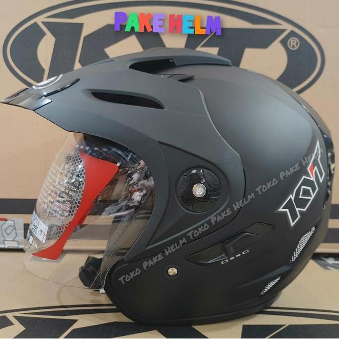 Terlaris Helm Kyt Venom Rr Hitam Doff Half Face Original 100%