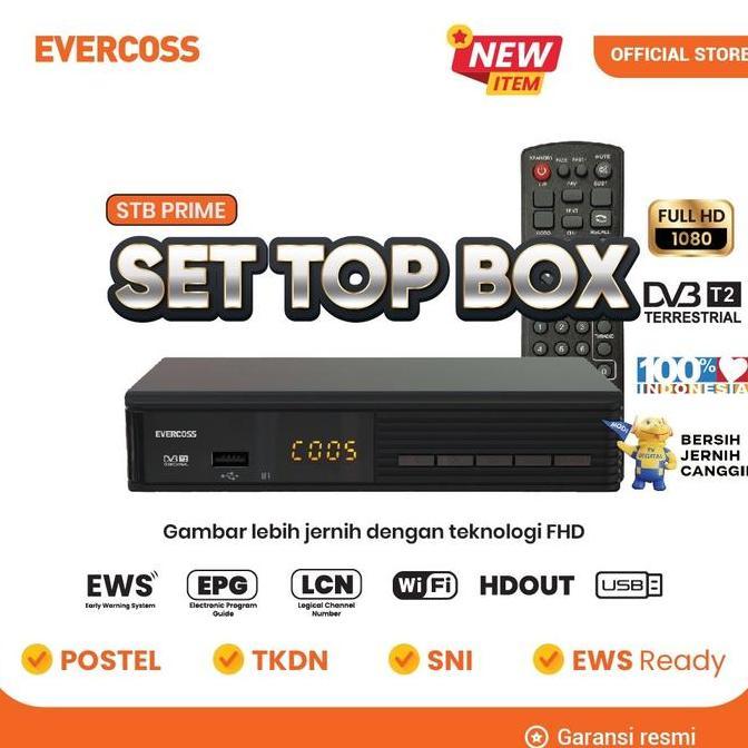 Evercoss Set Top BoX STB Prime digital TV receiver Full HD