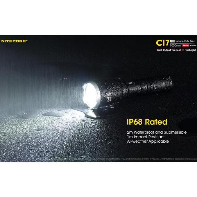 Spesial Nitecore Ci7 Flashlight With Infrared Cree Xp-G3 S3 Led 2500 Lumens