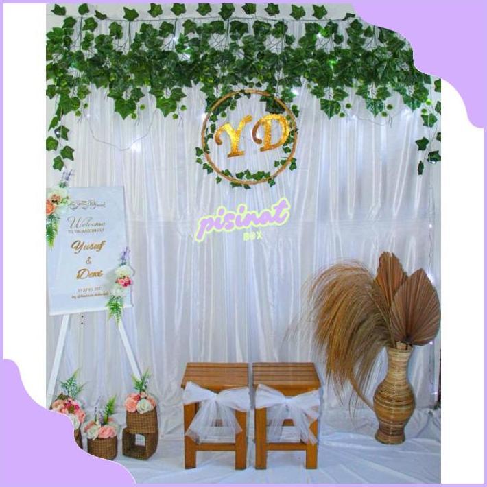pisinatbox PAKET BACKDROP F DEKORASI LAMARAN AQIQAH AKAD SEDERHANA/ PHOTOBOOTH LAMARAN/ WEDDING PHOT