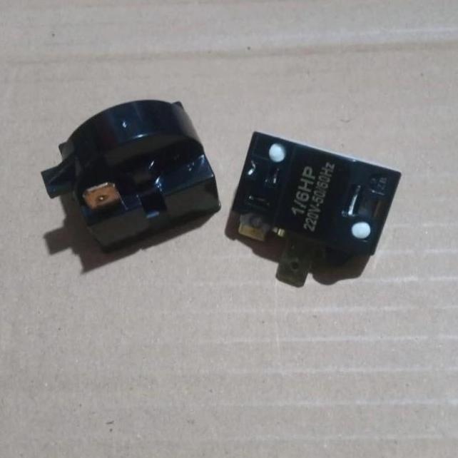 Relay PTC kulkas 1 pin kiri+PTC overload LG 1 pintu HIGH QUALITY