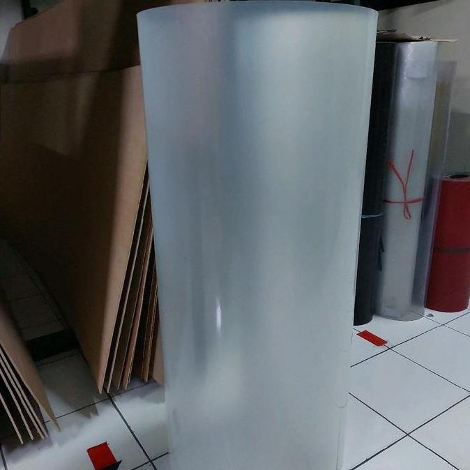 Fiber Penutup Pagar Putih Semi Clear Polos Super Tebal