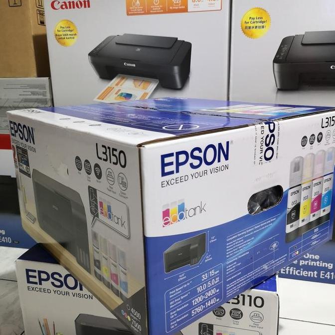 Epson L3150 EcoTank WiFi Multifungsi Printer L-3150 Print Copy Scan
