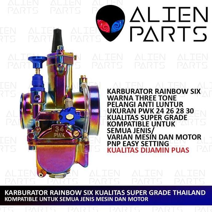 (BISA COD) KARBURATOR PWK 28 30 32 34 PELANGI RAINBOW SIX THAILAND KARBU CPO KEIHIN RIDE BEAT VARIO 