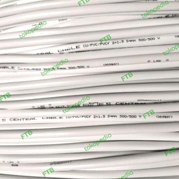 SNI CENTRAL NYMHY 2x1.5 mm 500V( H05VVF RVV Kabel Listrik Serabut NYMHY 2x1,5mm NYMHY 2x1.5mm NYMHY 