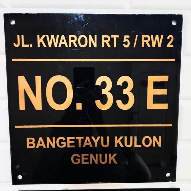Nomor Rumah Akrilik custom plat nomor rumah akrilik