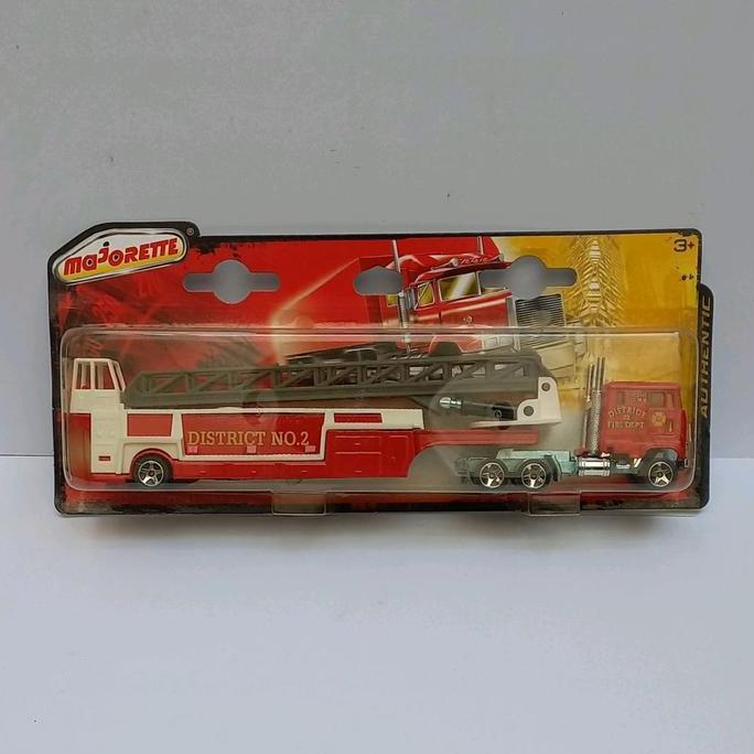 MAJORETTE AUTHENTIC FORD CL-9000 FIRE DEPT TRUCK TRAILER 1:87 DIECAST (S)