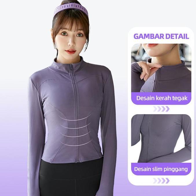NEW OWNGRACE-SETELAN BAJU OLAHRAGA WANITA SET JAKET SENAM ZUMBA YOGA SPORT ORI