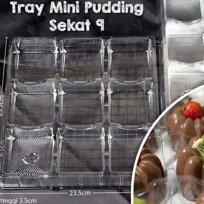New- Kotak Box Mika Sekat 9 Pudding Mini Cookies Cake Dus Packaging