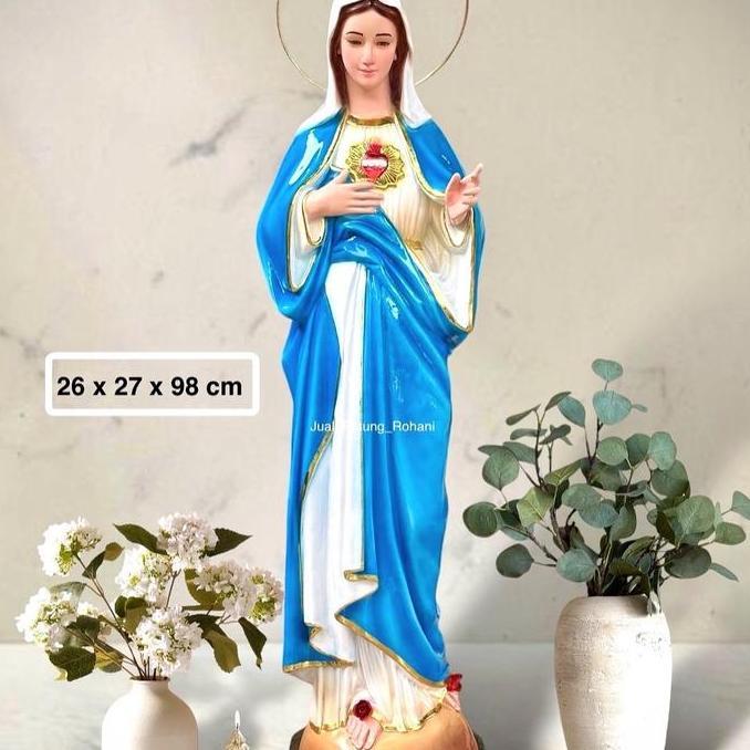 Ready oke] Patung Maria Hati Kudus 100 cm