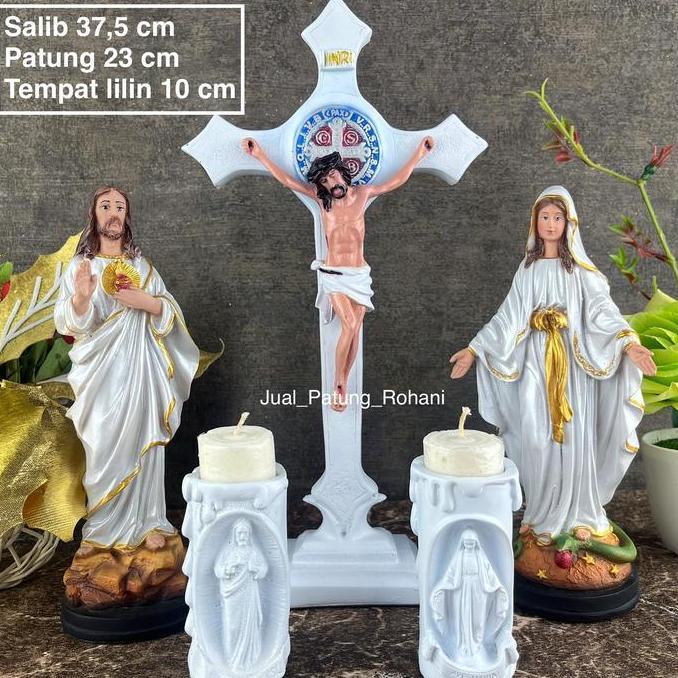 /////] Set Patung Hadiah Yesus Maria 25 cm