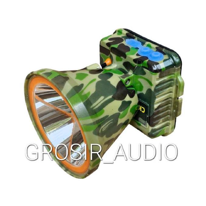 Kiseki Senter Kepala Ck-299 Loreng Led 100W & Sk-299X 300W Baterai Lithium 6000Mah Waterproof Mode T