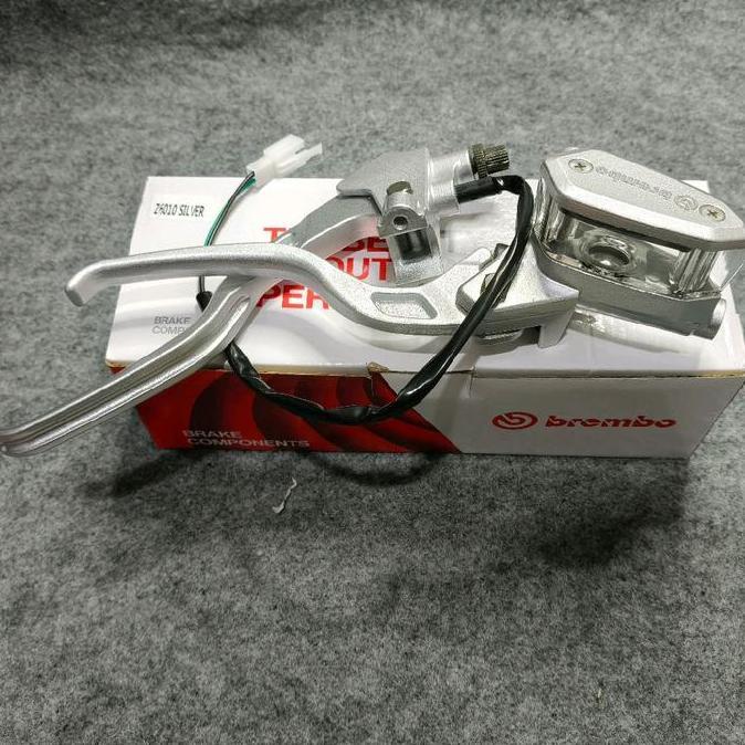 3in1 Master rem brembo silver oval + RCB HG66 Original + Jalu stang Crome Mini/Jumbo Cocok untuk sem