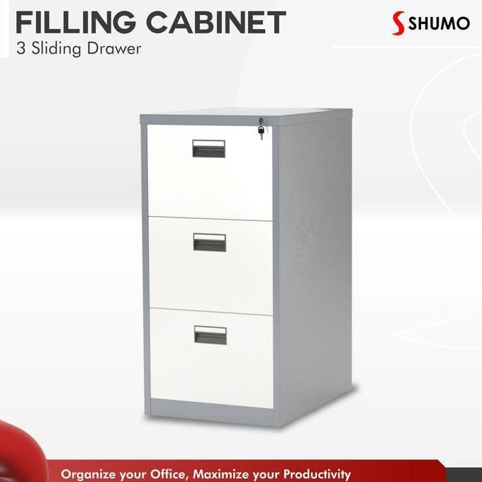 NEW FILLING KABINET BESI 3 SUSUN LACI|CABINET LACI DOKUMEN ARSIP KANTOR ORI