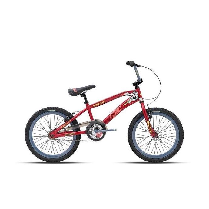 NEW SEPEDA ANAK BMX 20" WIMCYCLE DRAGSTER 20 MERAH ORI