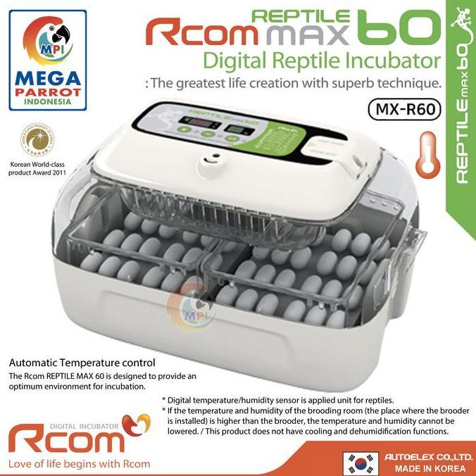 Rcom Reptil Inkubator MAX60 Reptile Incubator MX-R60 Alat Tetas Reptil