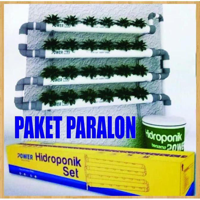 PIPA PARALON HIDROPONIK PAKET POWER 24 LUBANG + pompa