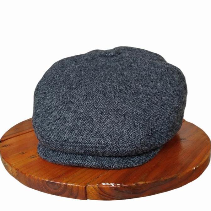 Topi Flat cap topi klasik hooligans wool Hat premier