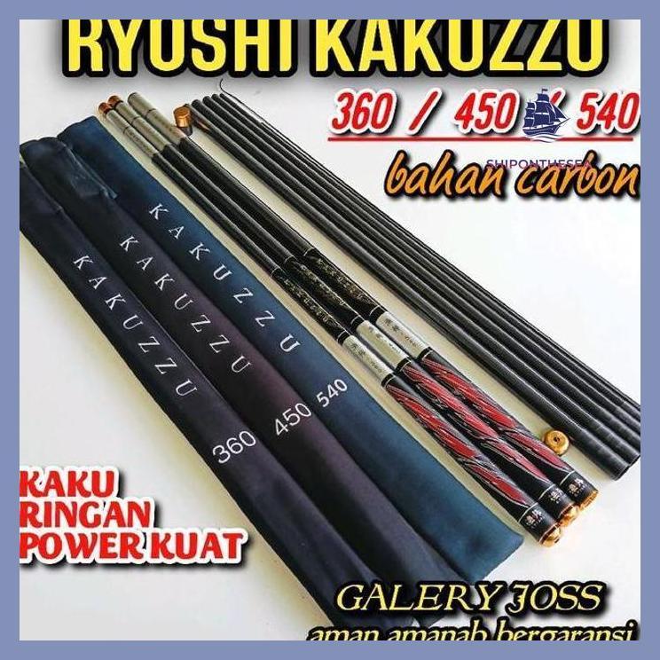 (PANCING) TEGEK KAKU RYOSHI KAKUZZU 360 450 540 BAHAN CARBON KAKU RINGAN KUAT COCOK UNTUK MANCING IK