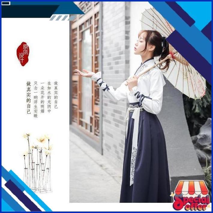 Hanya Hari Ini Cc-127 Hanfu Unisex Wanita Pria Baju Tradisional Cina Han Yukata Kimono Warrior Cospl