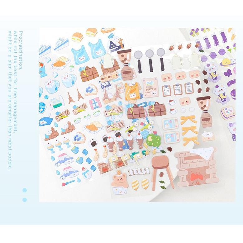 Buku Stiker Diy Bear Quite Book Beruang Landscape Sticker Ruangan New Product