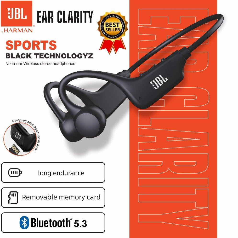 Headset U9 JBL Bone Conduction Wireless Open Ear Anti Slip Cocok untuk Olahraga Hitam