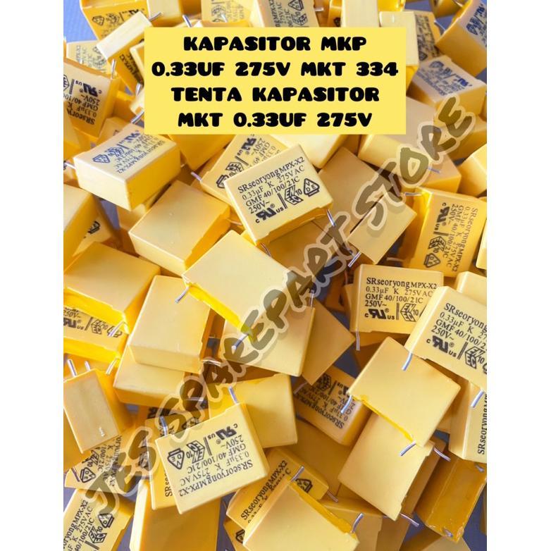 KAPASITOR MKP  0.33UF 275V MKT 334  TENTA KAPASITOR  MKT 0.33UF 275V
