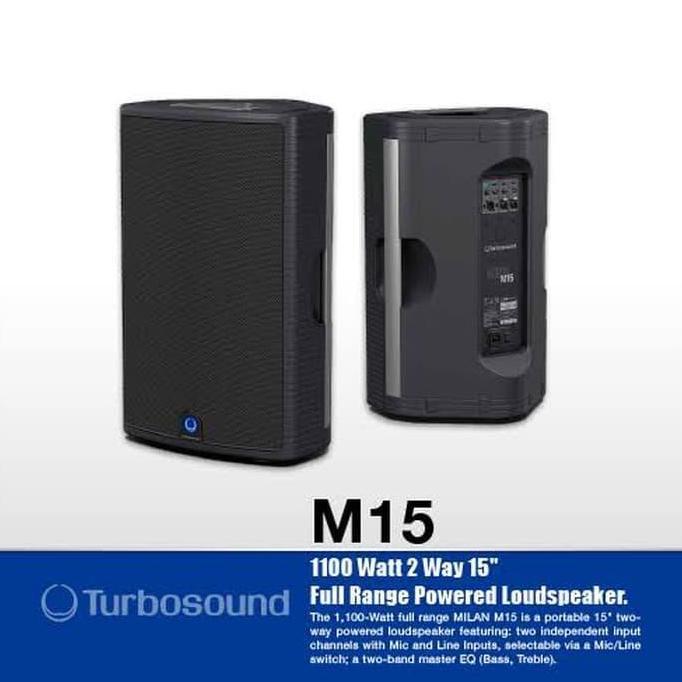 Terlaris Turbosound Milan M15 / M-15 / M 15 1100 Watt Speaker Aktif Original