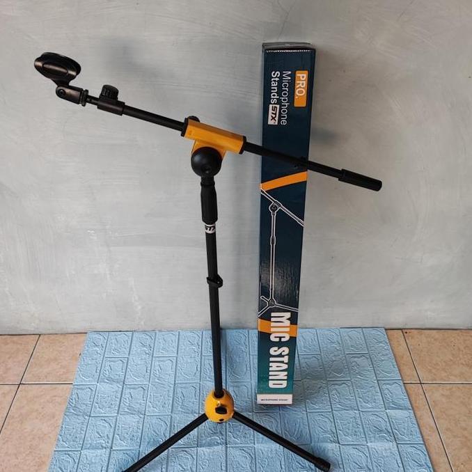 Stand Cagak Mic Panjang STX Mik Full Besi Tripod Stand Microphone Besi