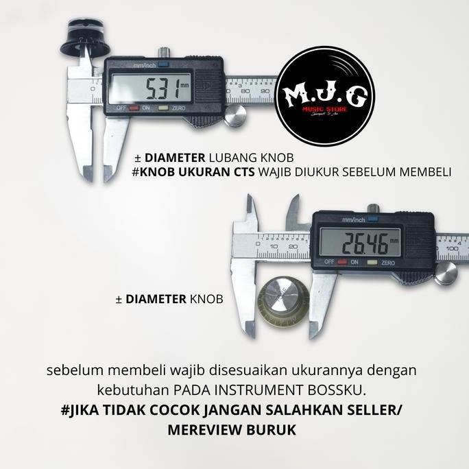 Knob Tutup Puteran Potensio Gitar Bass Volume Tone Potentiometer Reflektor Lp Sg Gibson Style