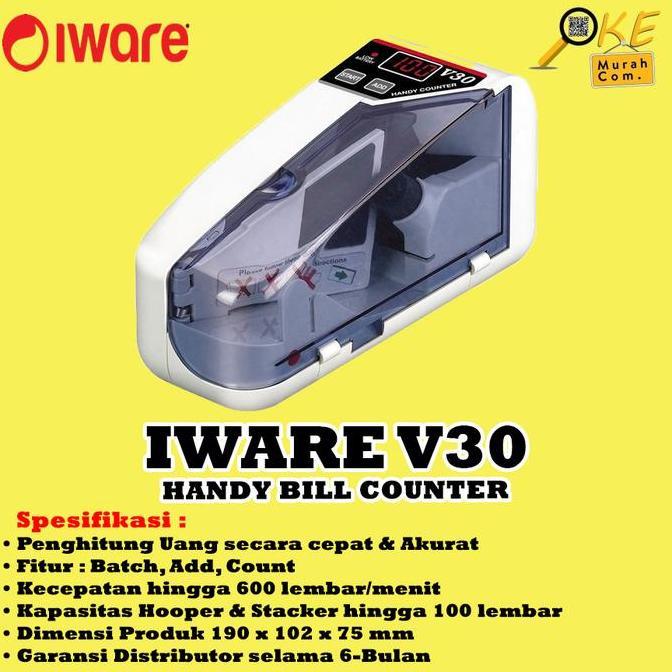 Money Counter Penghitung Uang Portable Iware V30 Mobile Handy Bill Counter MURAH