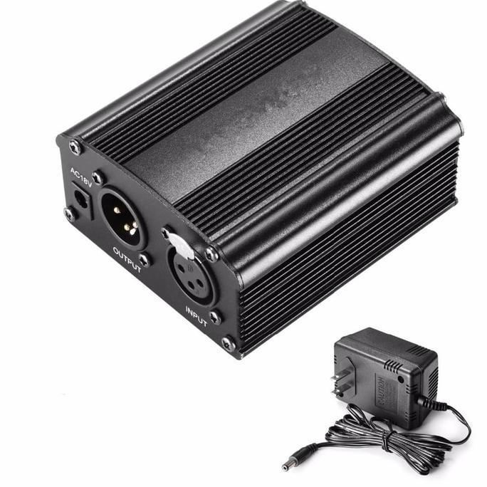 AVPRO 48V Phantom Power Supply for Condenser Microphone BLACK [terbaik]