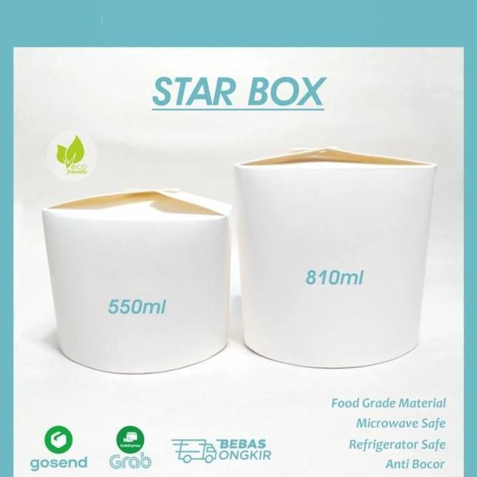 New- food pail mangkok noodle box rice bowl mangkok nasi box mie star box
